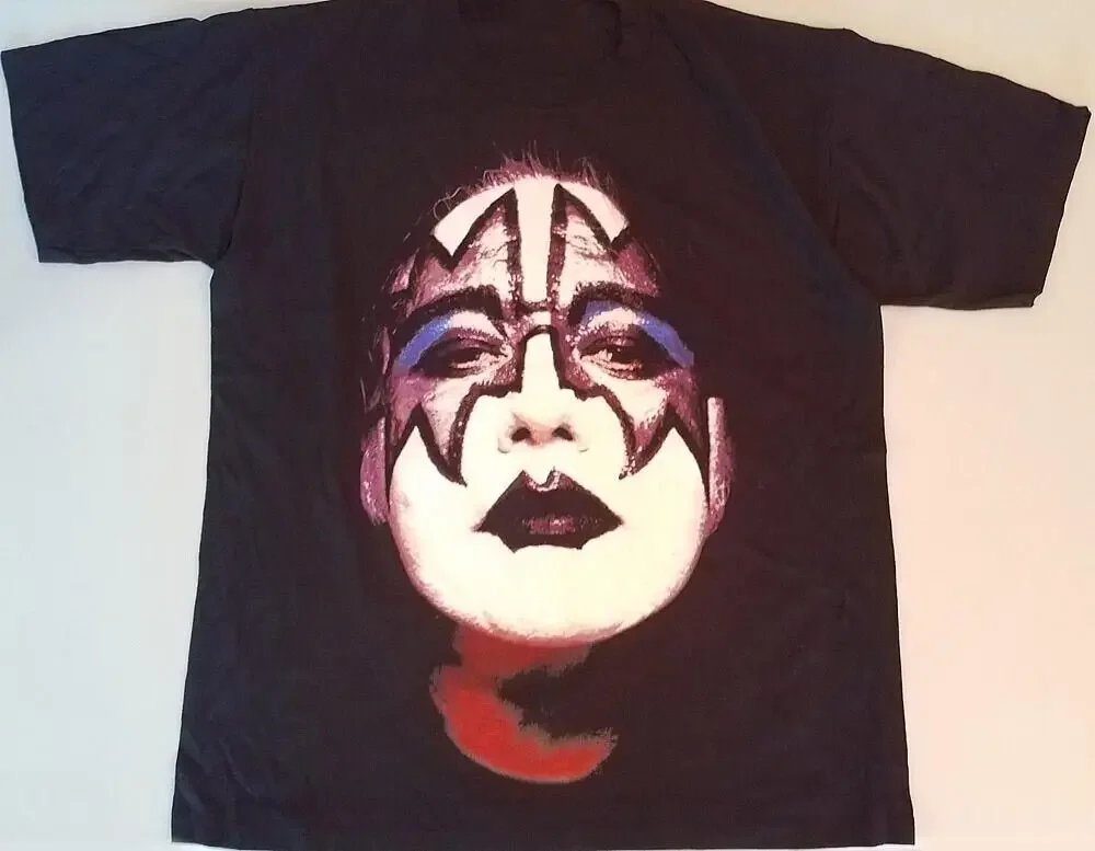 

New Popular Ace Frehley Full Face Cotton Black Men S-2345XL T-shirt