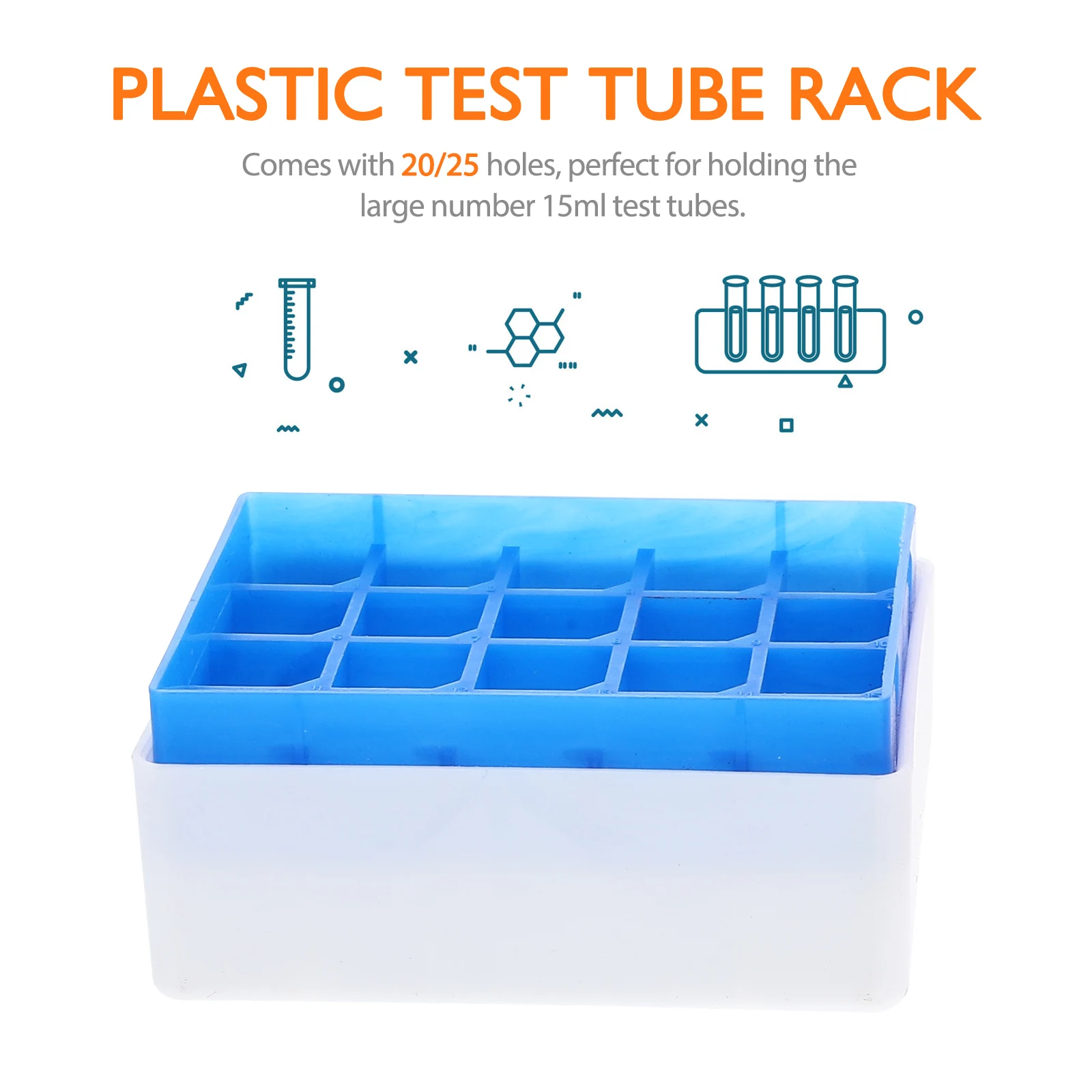 

2pcs Cryovial Storage Box Freezer PP Material Test Tube Holder Random Color Cryopreservation Vial Case Laboratory Use