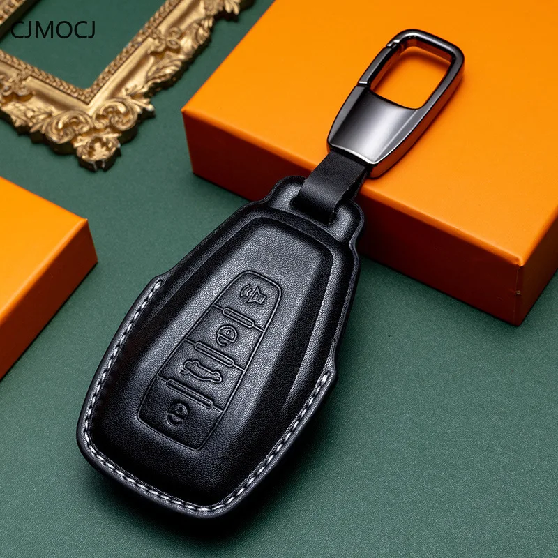 

Premium Genuine Leather Key Cover Case for Geely Emgrand/Xingrui/Xingyue L/Binrui Cool/Boyue/Binyue/GS - High-End Key Fob Shell