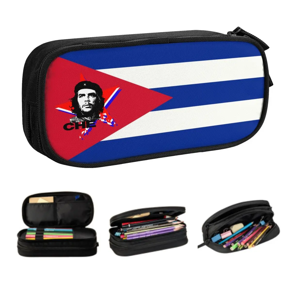 Ernesto Che Guevara Hero Customized Cute Pencil Cases Large Storage Cuba Cuban Revolution Pencil Box Students Stationery