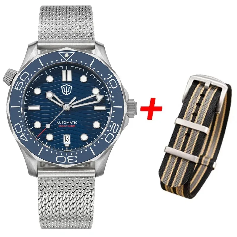 Watchdives WD007 V4 42 mm Uhr SL3001 Automatikwerk Titan NTTD Armbanduhr gewölbtes Saphirglas C3 Super Luminous Watch