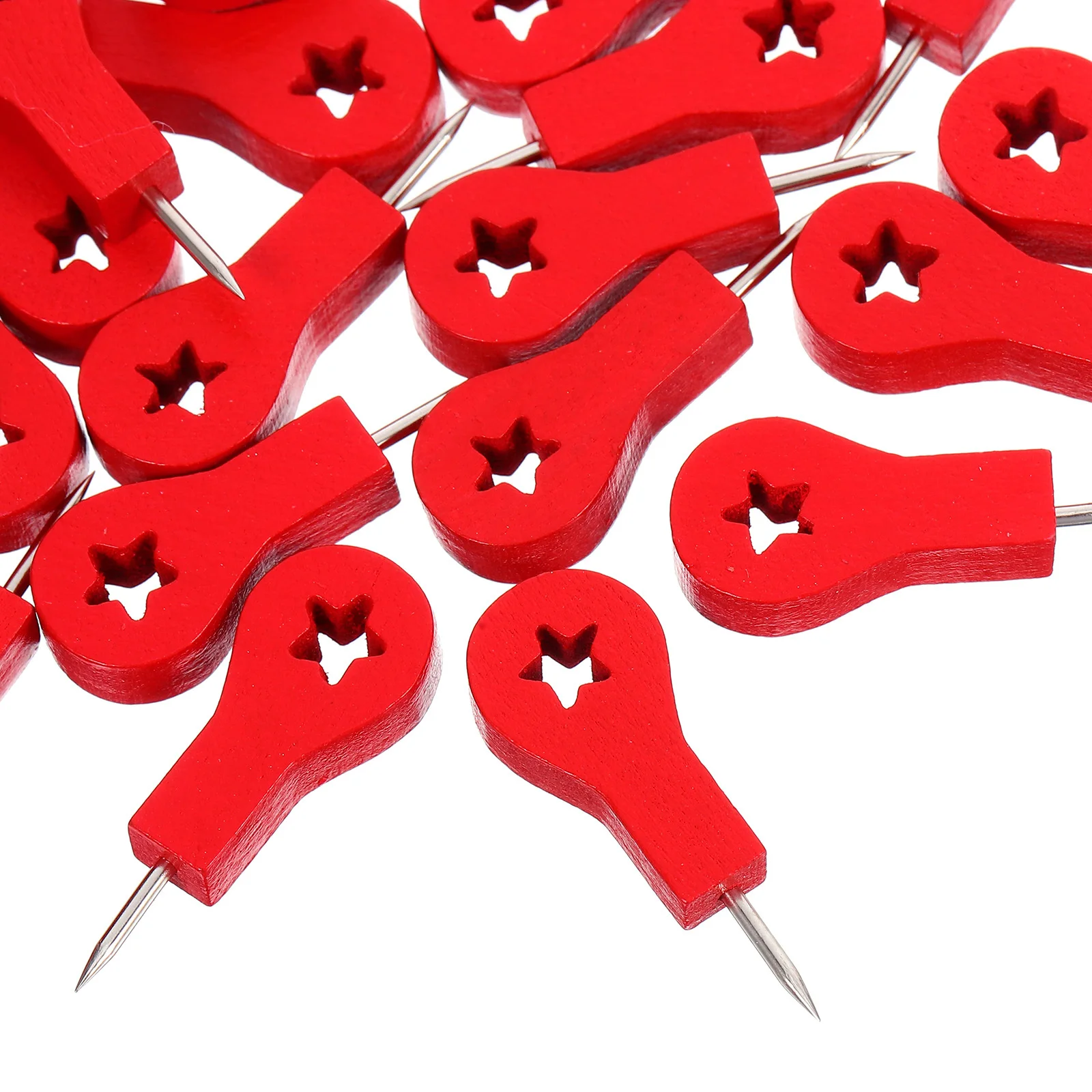 50Pcs Wooden Arrow Push Pins Red Decorative Map Pins for Cork Boards Travel Maps Bulletin Notice Boards Office School Use