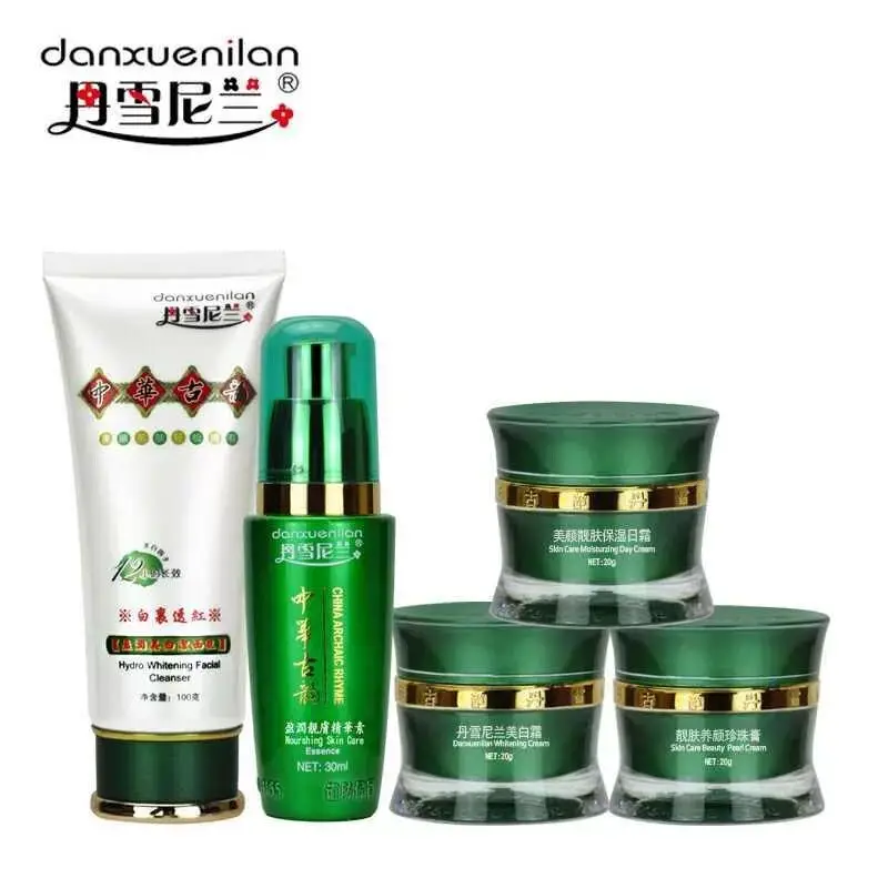 

5-Piece Hydrating Skin Care Set, Facial Cream + Essence + Cleanser + Day & Night Cream, Moisturizing Combo for Dry SKin