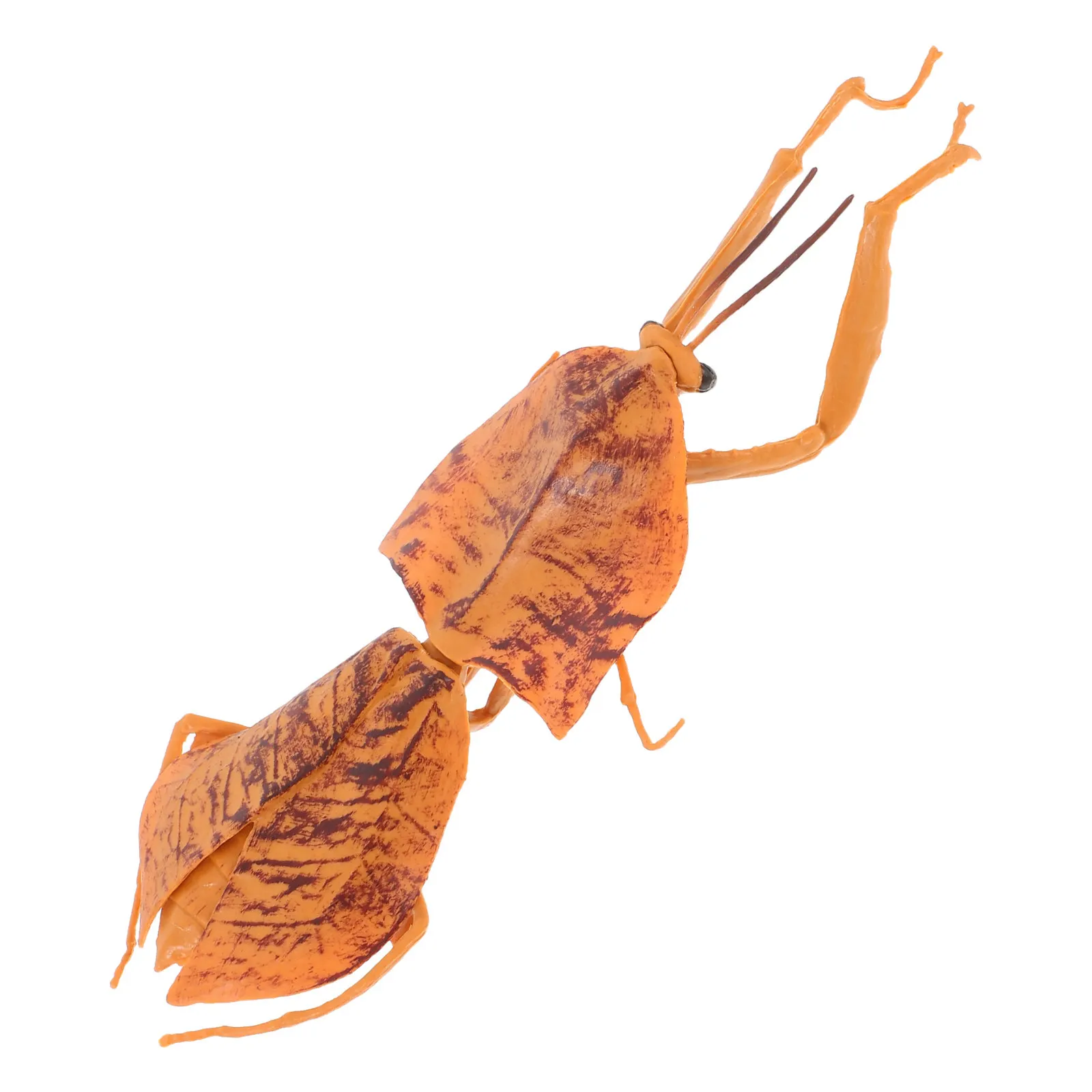 Realistic Dead Leaf Mantis Statue Detailed Carved Educational Insect Sculpture for Kids Learning Micro Landscape Nursery Dining