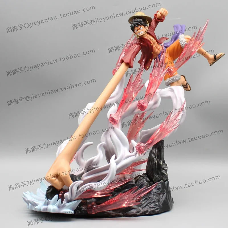 

29cm One Piece Gk Tengu Justice Island Chapter Luffy Pvc Long Hand Rubber Fruit Anime Figure Model For Childrens Surprise Gif