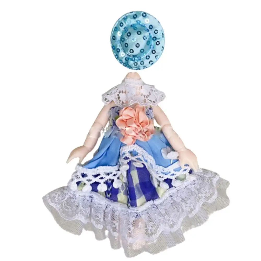 

Replacement Outfit 16cm Doll Clothes Suit Sweet Skirt Plush Patch Doll Winter Dressup Skirt 16-17cm Changing Cute Clothes Set