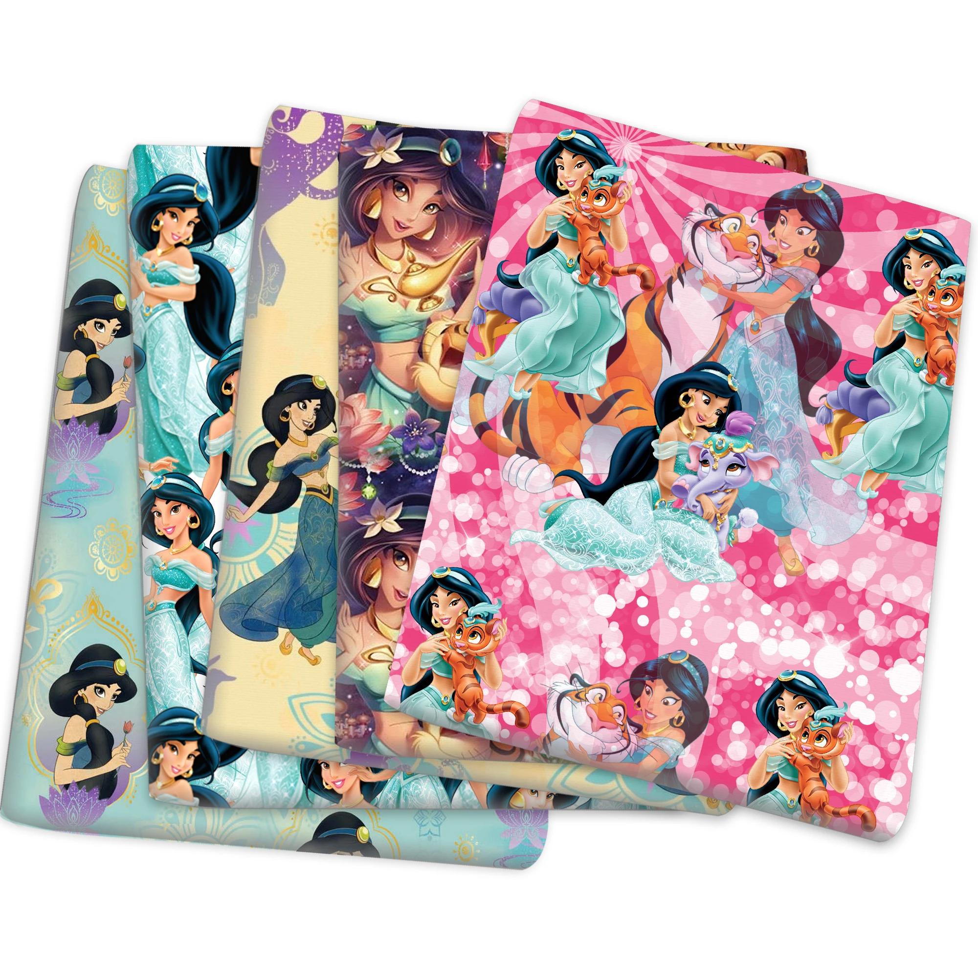 Disney Princess Jasmine 50*145cm Polyester Cotton Fabric Sewing Quilting Fabric Needlework Material DIY Handmade