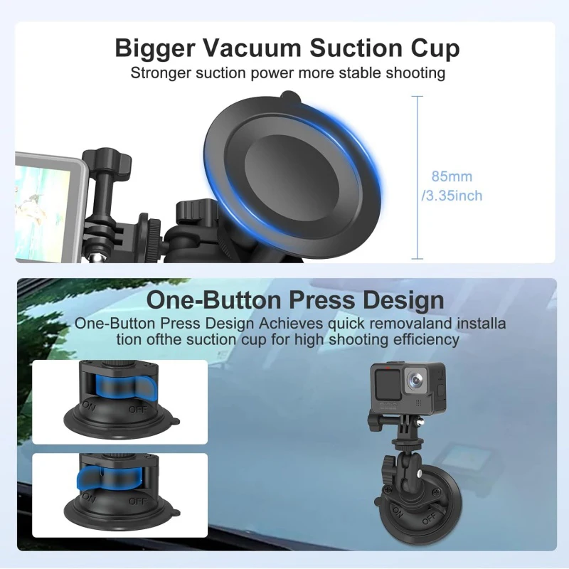 Elastyczny uchwyt z przyssawką do GoPro Hero 13 12 11 10 9 DJI OSMO Nano Pocket 3 Action 6 5Pro 4 3 Insta360 Akcesoria do kamer — zdjęcie produktu 4
