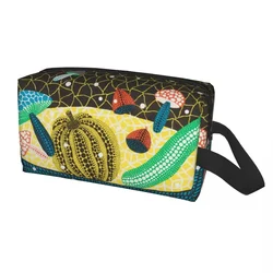 Borsa da toilette personalizzata Arte astratta Yayoi Kusama per donna Trucco zucca Organizzatore cosmetico Scatola per kit Dopp per bellezza da donna