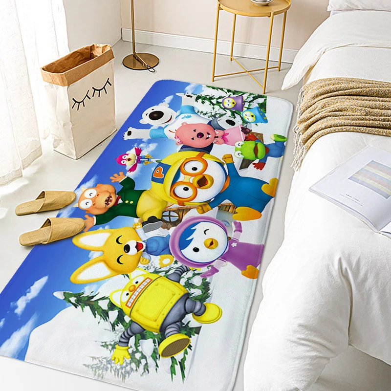

Cute Rug for Kids Bedroom P-Pororos Hallway Entryway Bathroom Foot Mat Entrance Door Doormat Kitchen Living Room Floor Carpet