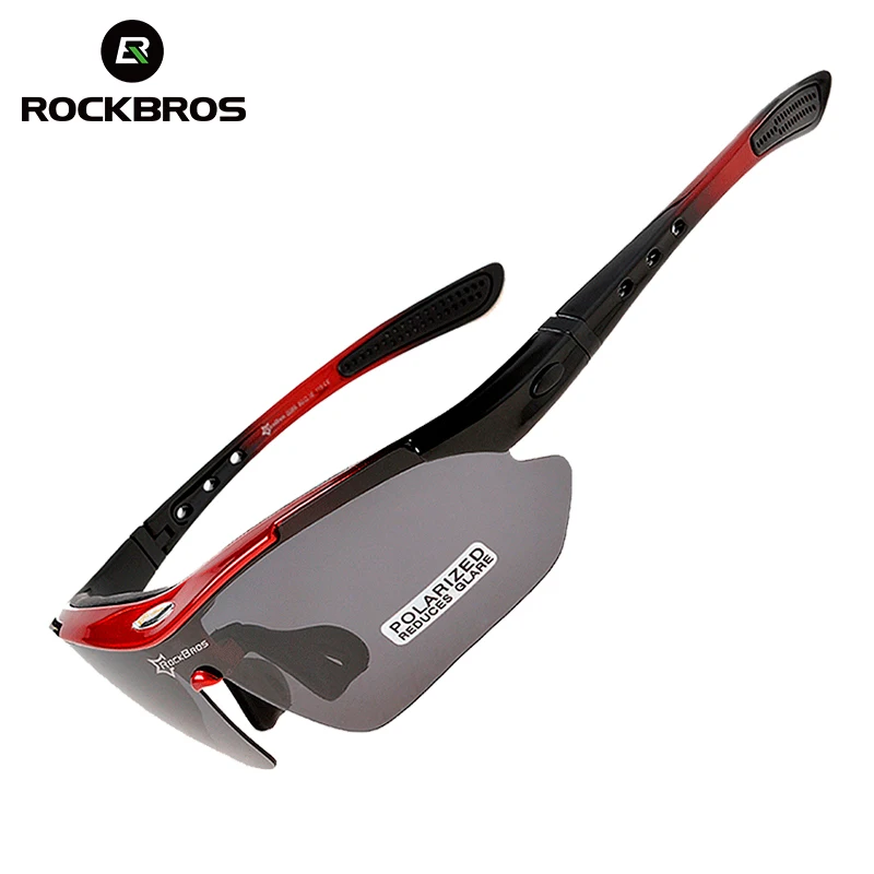 ROCKBROS Polarized Cycling Glasses Men Sports Sunglasses Road MTB Mountain Bike Bicycle Riding Protection Goggles Eyewear 5 Lens