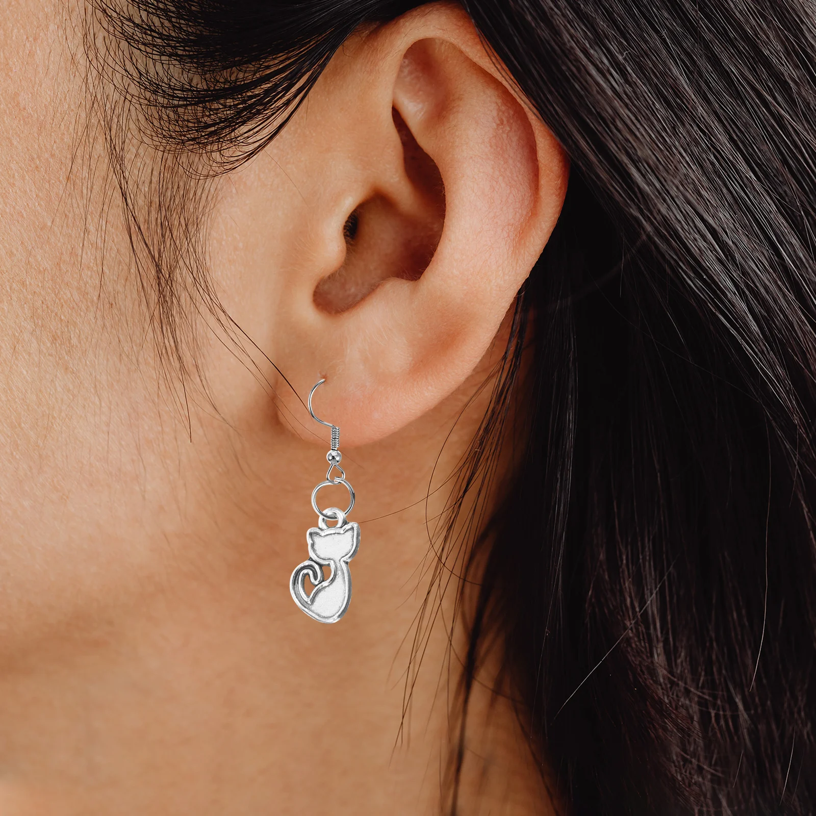 

100 Pcs Accessories Kitten Pendant Jewelry Making Charm Alloy Vintage Animal Cat-shaped