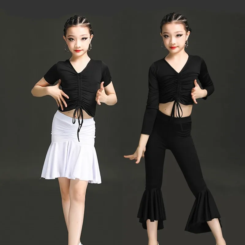 

Latin dance costume for girls' professional grading competition training two-piece set, Latin dance performance practice costume