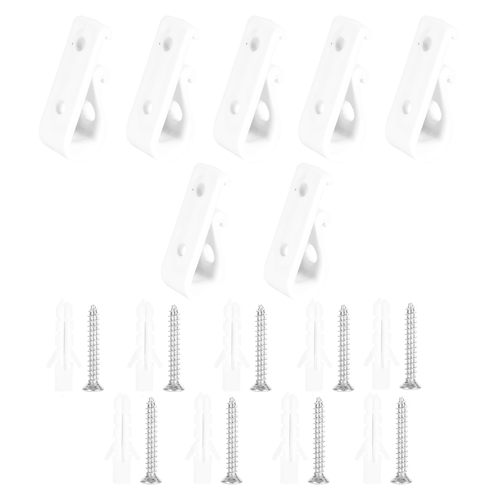 

Curtain Safety Hook Plastic Wall Mount Blinds Roller Clip Strong Load Bearing Easy Install Window Decor Accessories