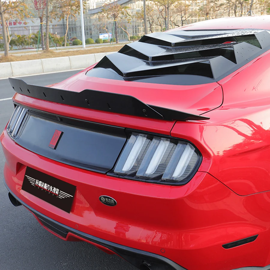 For 2015-2023 Ford Mustang Rear Spoiler Wing Wicker Bill Style ABS Material Trunk Diffuser Car Tuning Accessories Body Kit