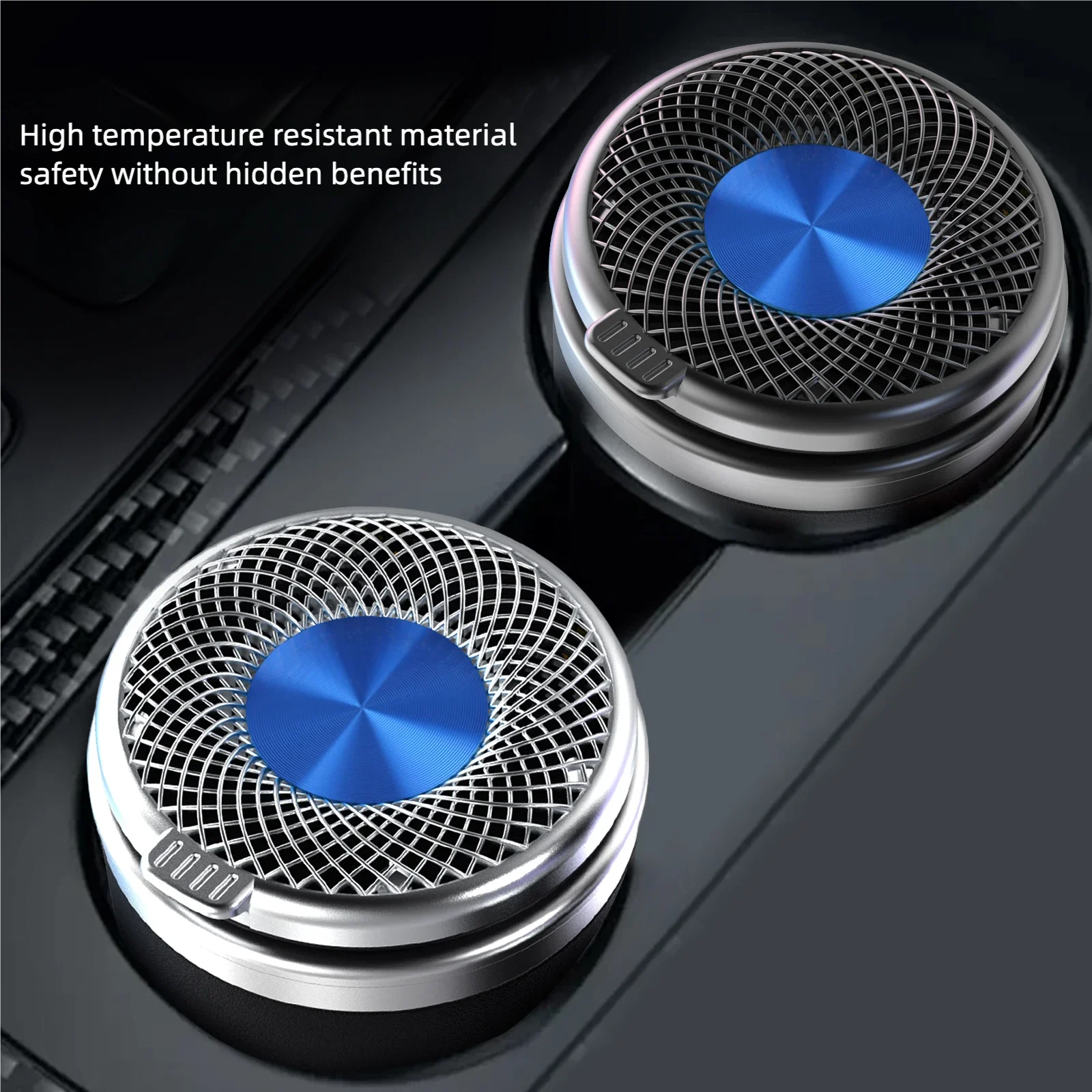 منفضة سجائر LED فاخرة مثبتة على السيارة، مقاومة لدرجات الحرارة العالية