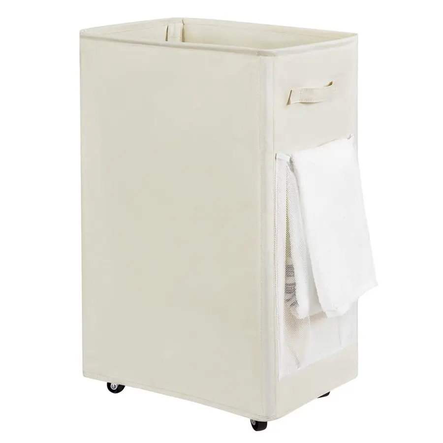 

90L Rolling Laundry Basket Large Laundry Hamper with Wheels Collapsible Clothes Hamper Rolling Tall Laundry Storage Cart Foldabl