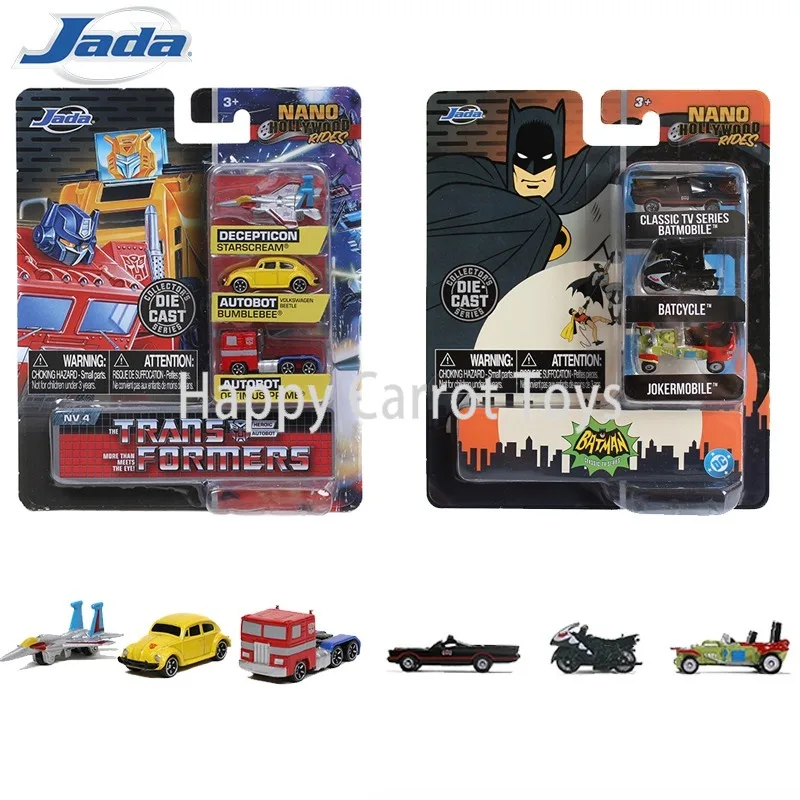 Coche de juguete de metal fundido a presión Original Jada Nano Hollywood Rides, Transformers DC Batman, con ruedas simuladas, regalos para niños.