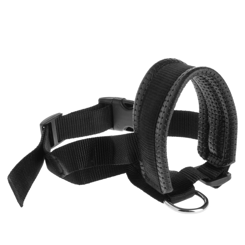 E56C Padded Dog Muzzle Pet for Head Halter Collar for Large Dogs Pet Dog Nylon Loop Anti-Biting Dog Pulling for Head Leash XX