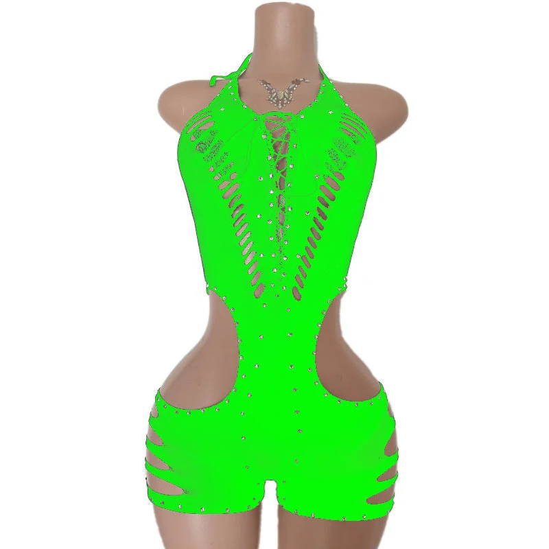 Neuer Stil Damen Performance-Ballsaal-Tanzbodysuit Einteiliger Sexy Cut-Out-Design Tanzbekleidung Exotische Bodysuits Stripper-Outfit – Detail 12