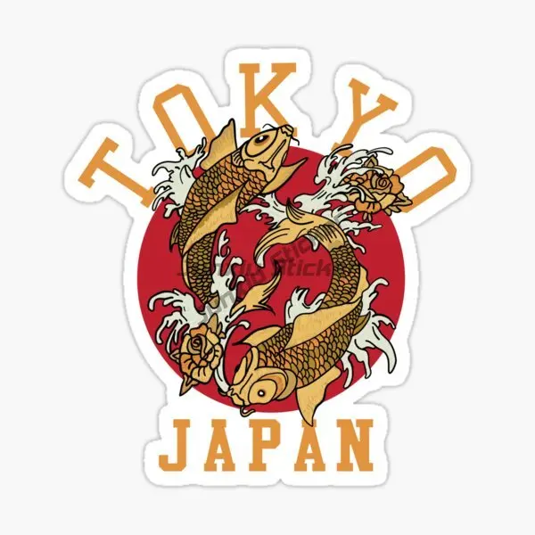 JAPAN TOKYO Flag Car Sticker Bumper Water Proof Bumper Camper Yacht Occlusion Scratch Exterior Decor Vinyl PVC Self-adhesive