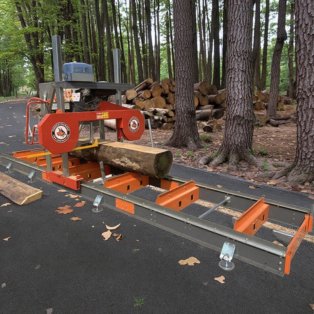 2022 Hot Sale Horizontal Band Wood Portable Sawmill With Trailer With TUV