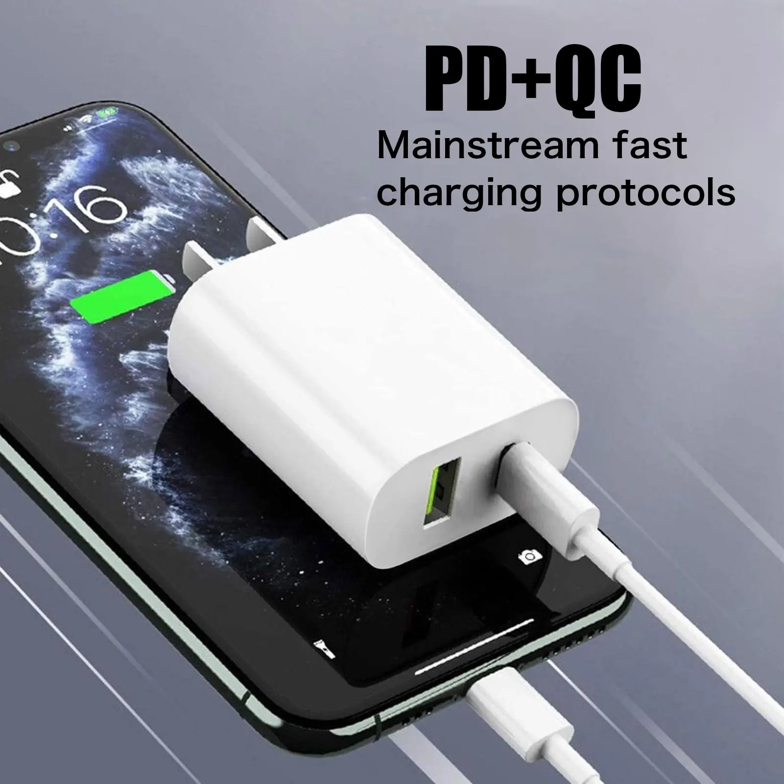5-1 قطعة USB C شاحن كتلة المزدوج ميناء PD3.0 محول آيفون 16 15 سامسونج نوع C شاحن USB A QC3.0 الجدار شاحن سريع