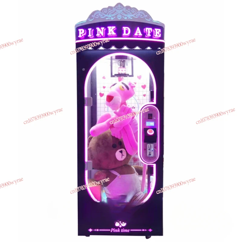 

Pink Date Scissors Cut Prize Gift Machine Adults Kids Amusement Arcade Big Dolls Plush Toys Vending Coin Operated Game Machine