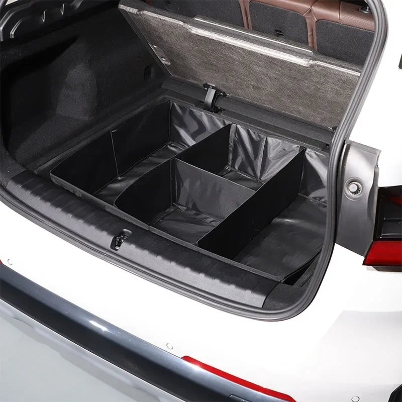 Car Rear Trunk Bottom Storage Box Organizer Cargo Storage Case Accessories For BMW X1 U11 2023 2024