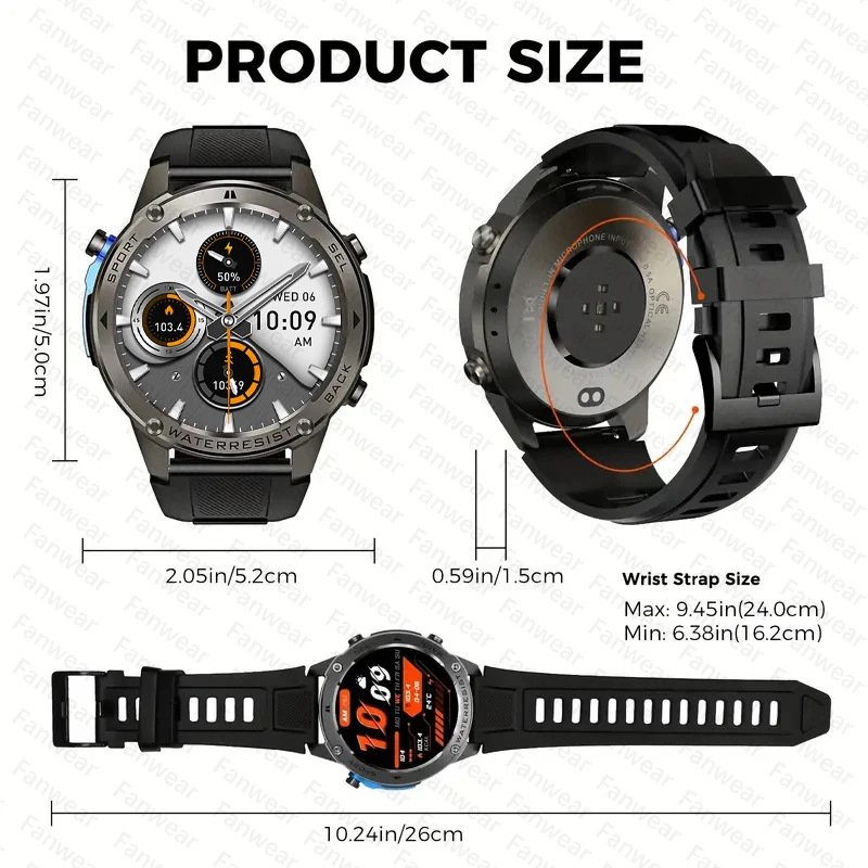 Fanwear GPS Smart Watch Compass altitude air pressure swimming triathlon Timer 10ATM waterproof 170+ sports mode Automatic recog