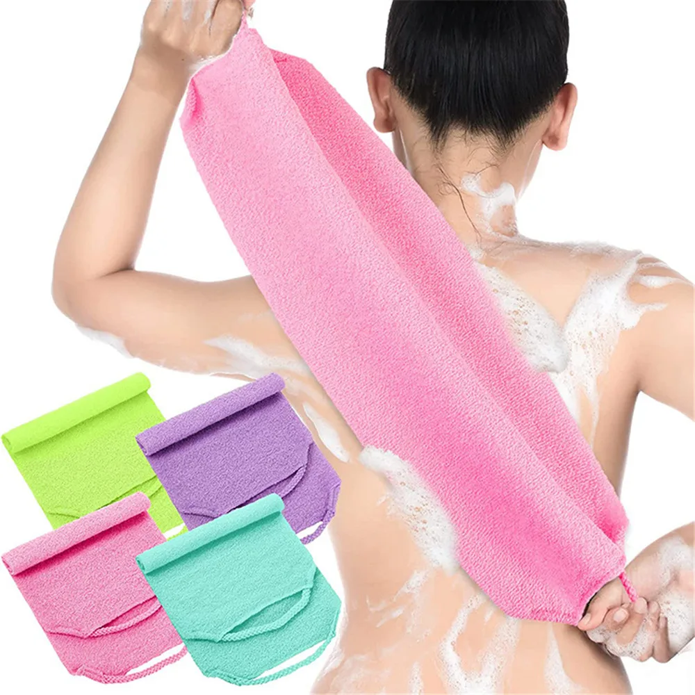 

Exfoliating Rubbing Bath Towel Washcloth Elastic Shower Body Scrub Cleaning Massage Bath Towel Strap Body Washing Clean Towel