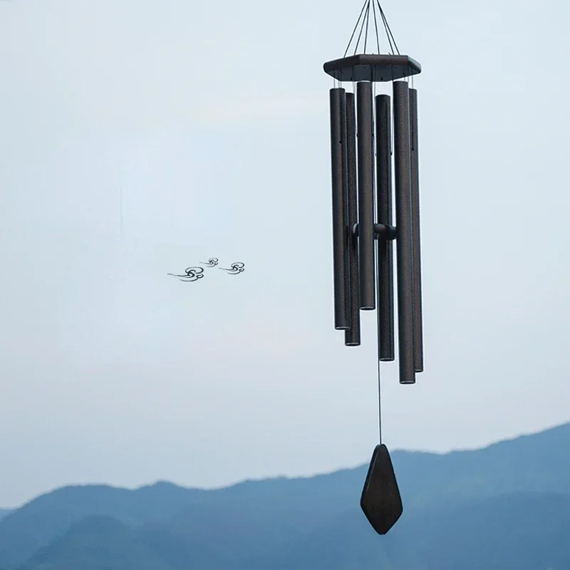 Premium Wooden Tuned Music Wind Chime for Zen Outdoor and Indoor Decor Japanese Style Zen Metal Pipe Wind Chimes