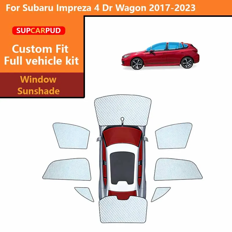 

Солнцезащитные шторки для автомобиля, защита от ультрафиолета, для Subaru Impreza 4 Dr Wagon 2017-2023, для передних, задних и боковых окон