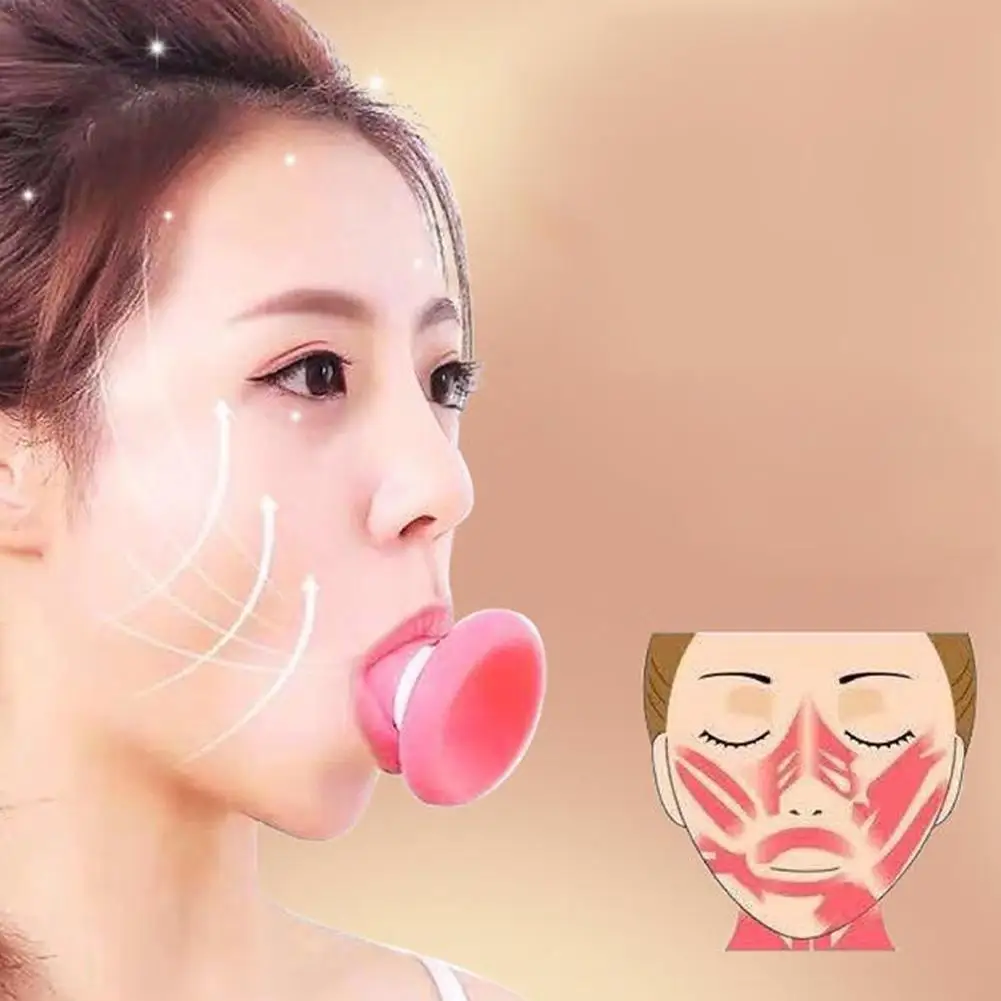 1pcs เครื่องนวดหน้า Face Masseter TRAINER ซิลิโคน Face Lifting กระชับ Nasolabial พับกําจัด Shaping Slimming TOOL