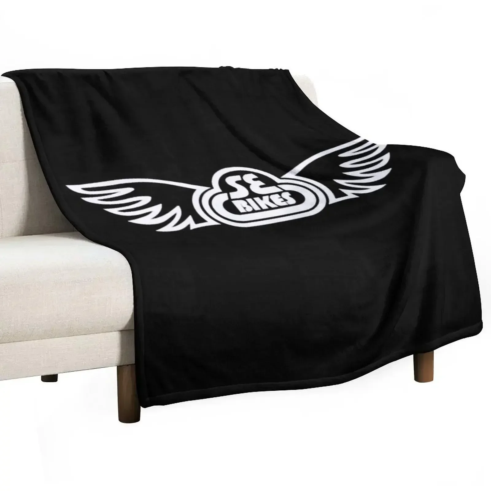 SE bikes white wing Throw Blanket Heavy Nap Plaid Blankets