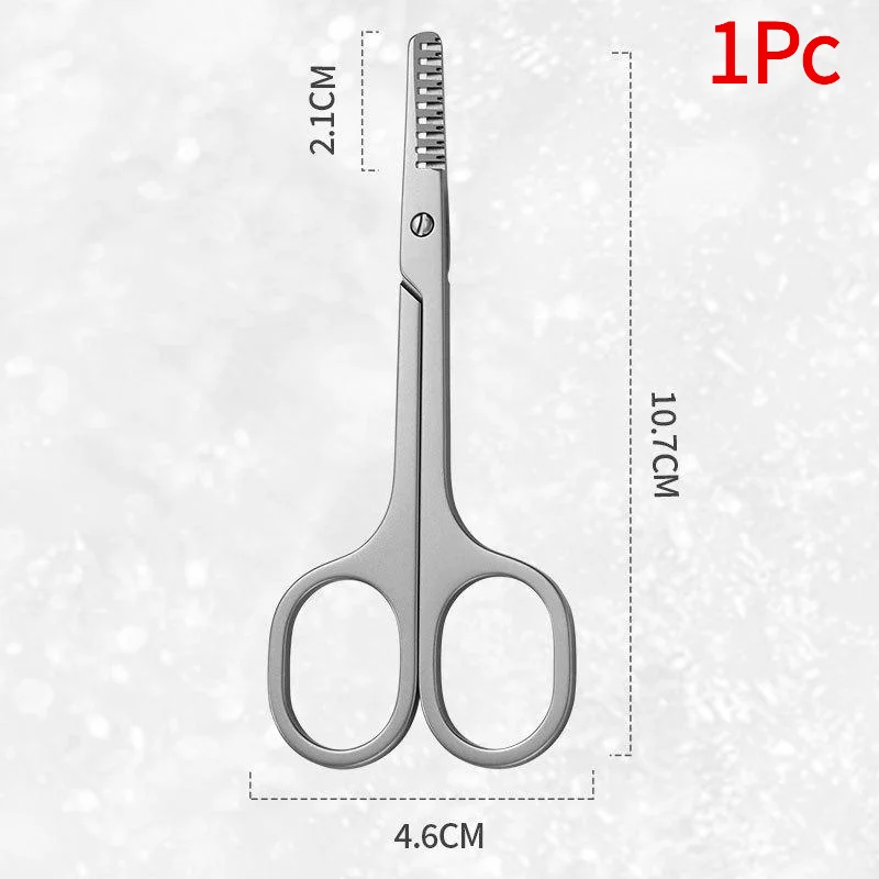 1Pc 2 In 1 Eyebrow Trimmer Scissors With Combs Eyebrow Trimming Grooming Beauty Tool.
