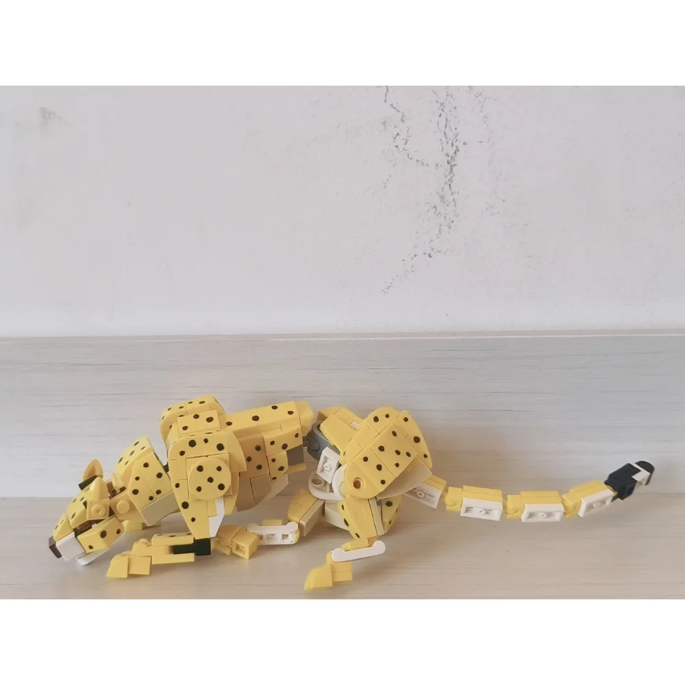 บล็อกตัวต่อรูปเสือดาว ของเล่นเด็ก เทคโนโลยี ชีววิทยา ชุดบล็อกพลาสติก ของเล่นเสริมพัฒนาการสำหรับเด็ก