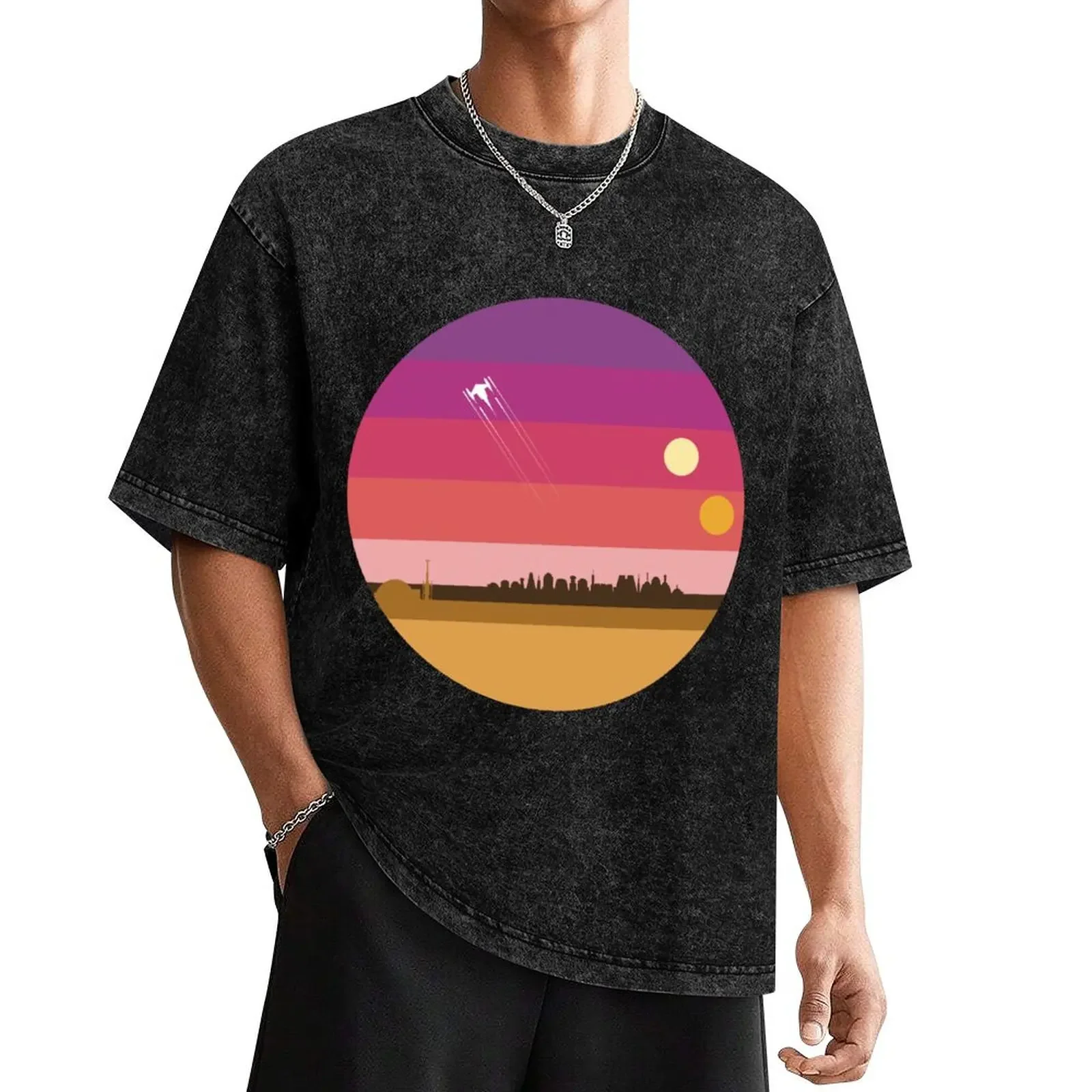 

Iconic Binary Sunset T-Shirt baggy shirts custom shirt hippie clothes plus size tops mens plain t shirts