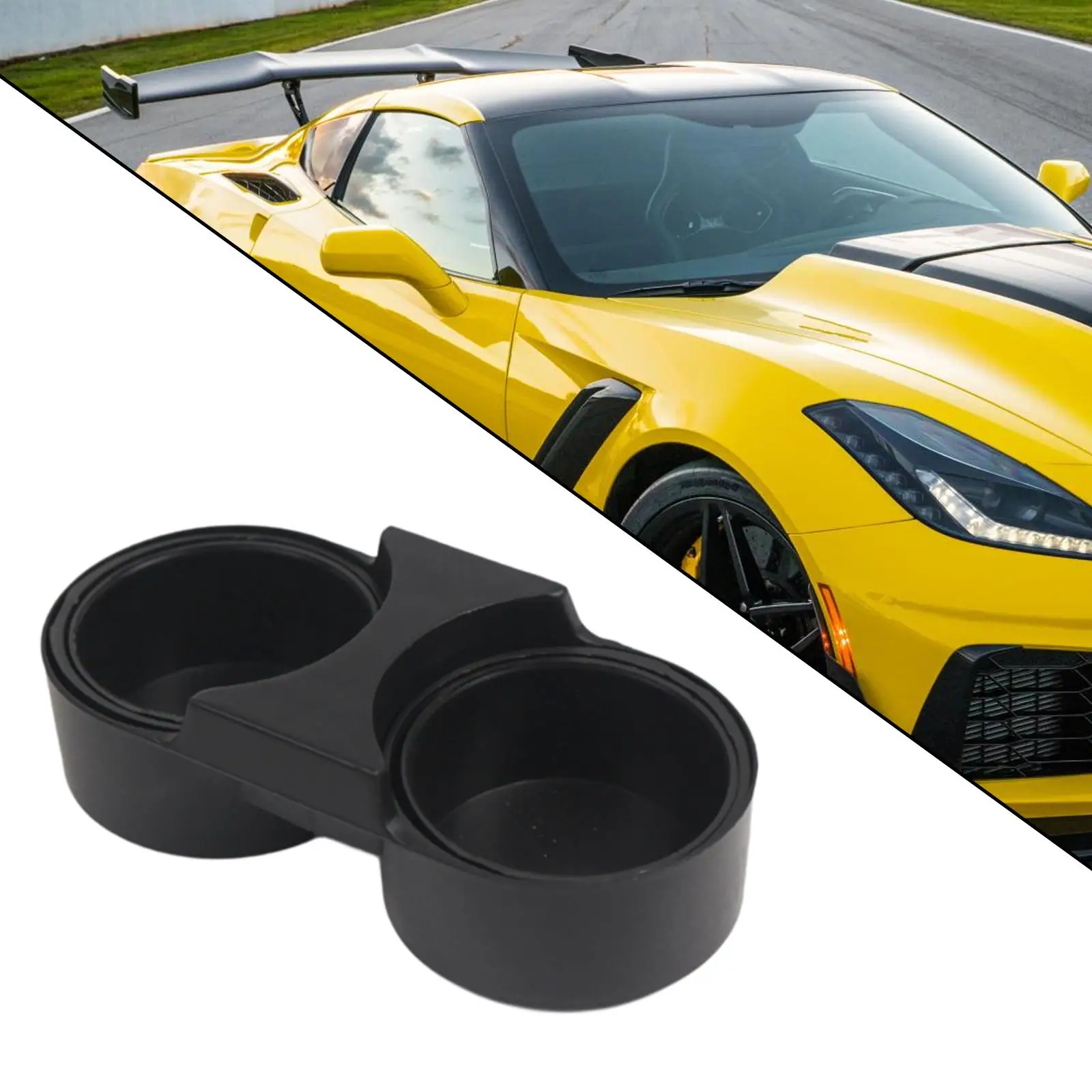 حامل أكواب السيارة قابل للتعديل تمديد مزدوج حامل مشروبات قابل للسحب لسيارة شيفروليه كورفيت C7 2014-2019 ملحقات السيارة الداخلية