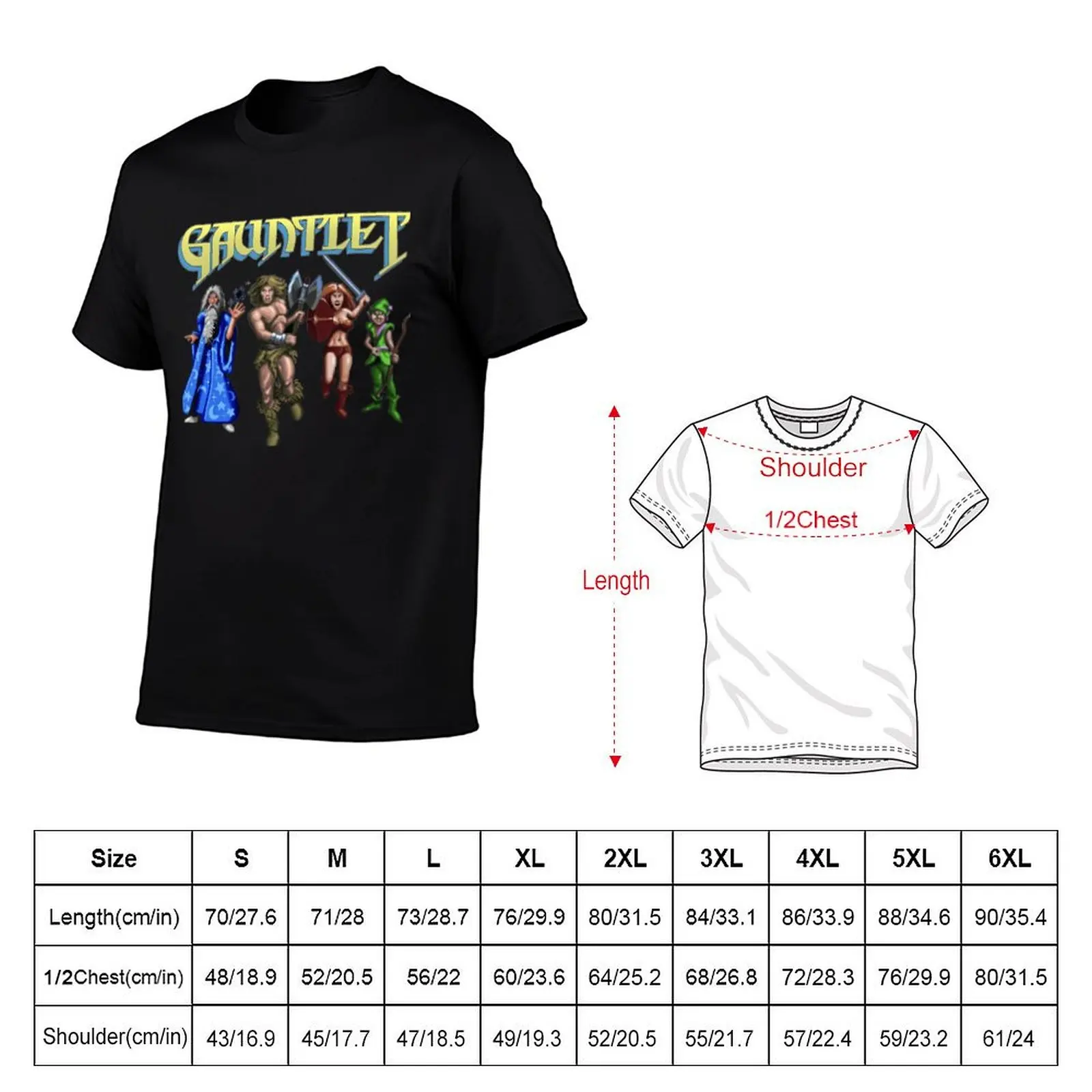 Retro Gauntlet T-Shirt korean fashion anime clothes blacks funny t shirts men