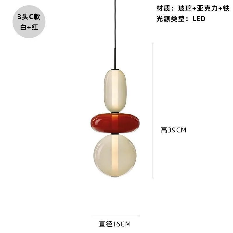 الإيطالية الحديثة الحلوى الزجاج قلادة ضوء أنيق ل لوفت المعيشة غرفة الطعام المنزل إضاءة ديكوريّة مصباح السقف ضوء Led مصباح