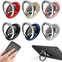 Mini Finger Ring Holder Stand Grip 360 Rotating For Mobile Phone Car Magnetic Mount Phone Back Sticker Pad Unniversal Bracket