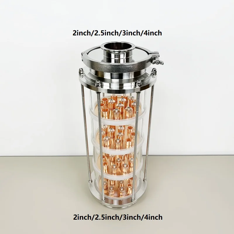 Imagem -06 - Conjuntos de Coluna de Lente de Destilação para Home Brewing Destilação Home Brewing Tri-clamp Sight Glass Union Ss304 164 mm 165 mm Pcs