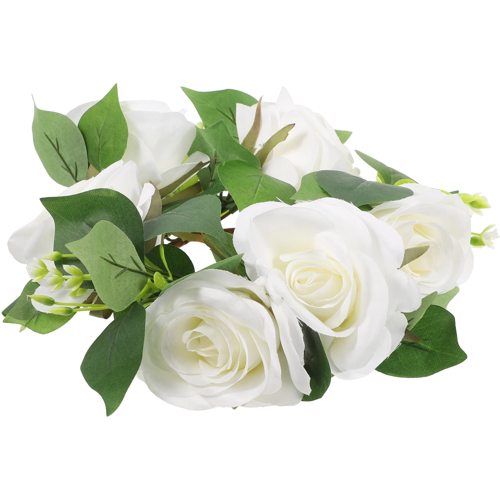 

Ring Wreath Artificial Rose Flower Wreath For Wedding Party Home Decor Table Centerpiece Pillar Ring Wreaths Floral