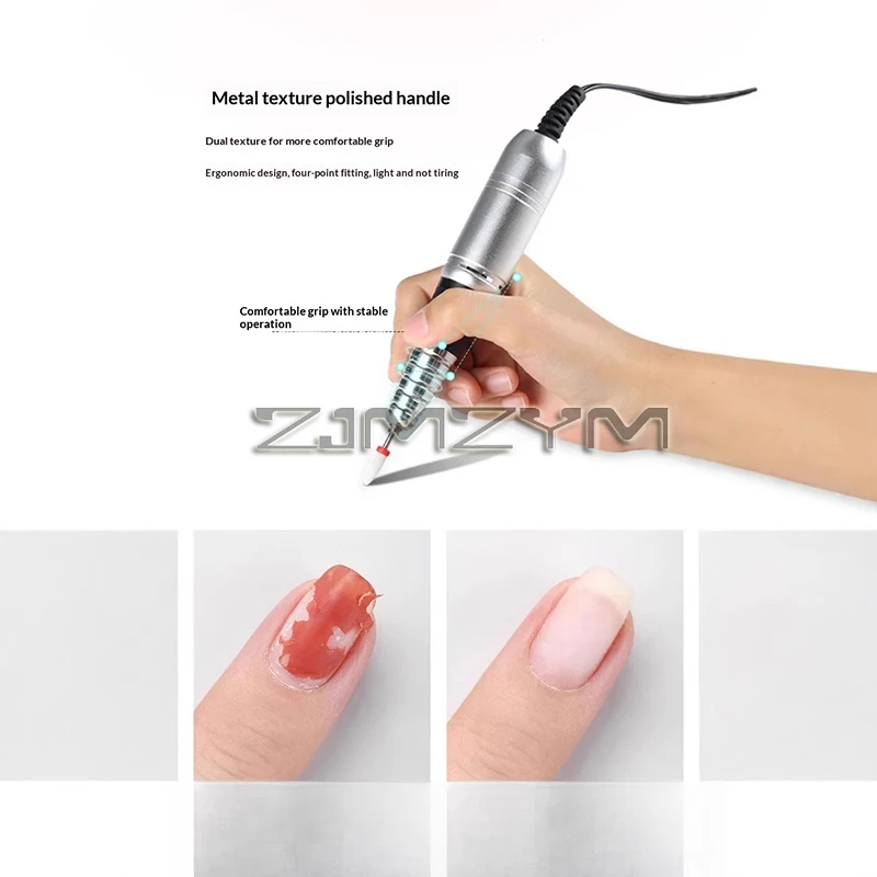 45000 دورة في الدقيقة المهنية آلة حفر الأظافر 68 واط آلة تلميع كهربائية قوية مانيكير باديكير مجموعة أدوات الأظافر #3