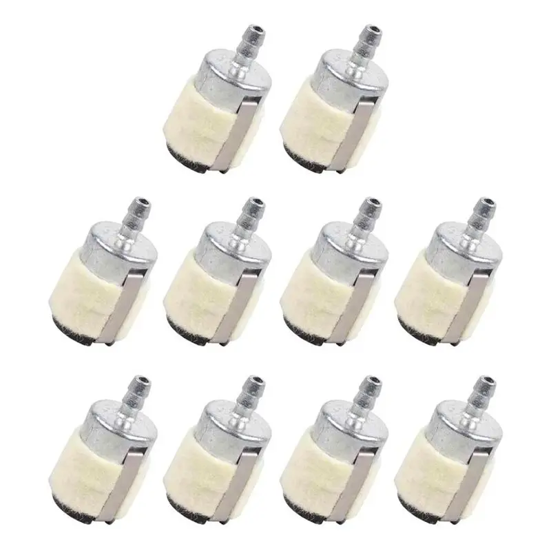 ABMR-For Chainsaw Brush Cutter Lawn Mower Garden Power Tools, 10Pcs Wool Fuel Filter Replacement, Sink-In Fuel Filter