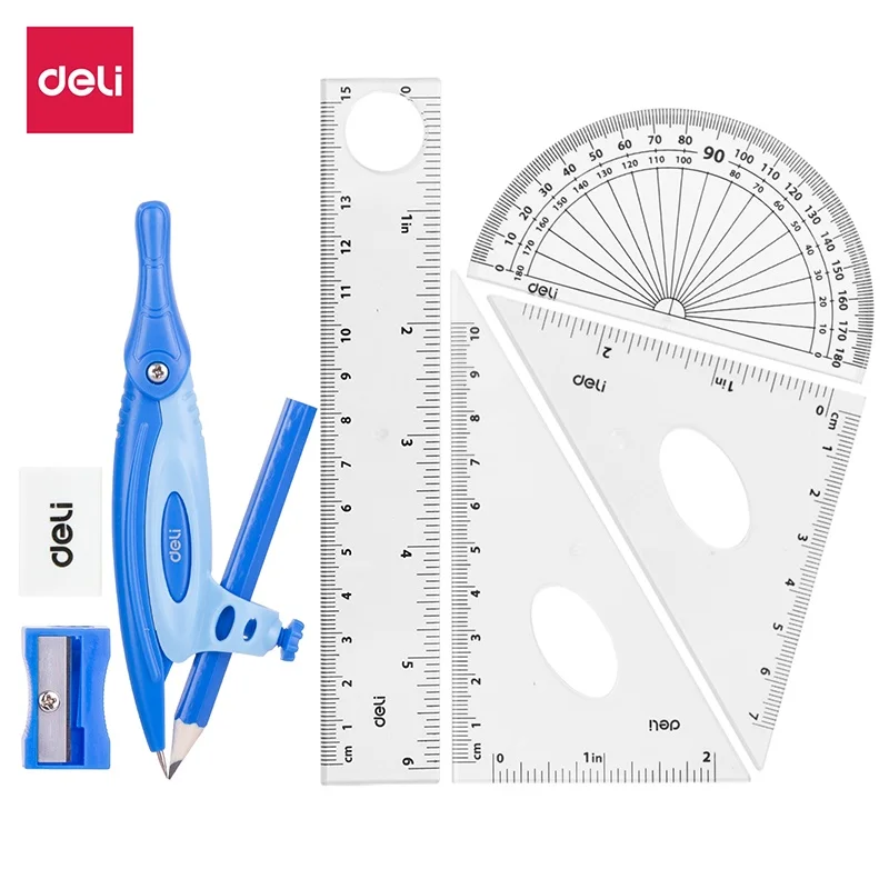 Deli 1 Set Compass Drafting Random color Precision Measuring Tool EG30204