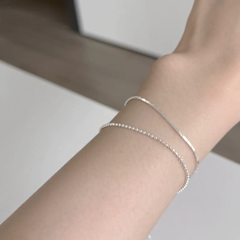 XIYANIKE الكورية حبة صغيرة الأفعى العظام رقيقة سلسلة سوار للنساء فتاة موضة جديدة مجوهرات هدية حفلة عيد ميلاد الأساور mujer #2