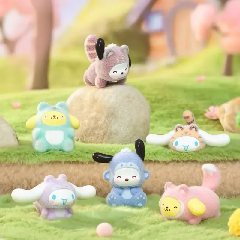 

Sanrio Dog Forest Friend Blind Bag Mini Flocked Cute Figures Pompompurin Pochacco Cinnamoroll Desktop Decor Anime Fans