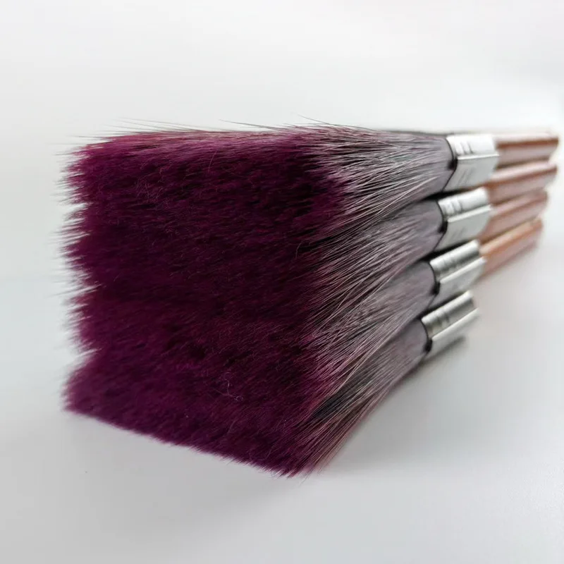 1 قطعة/4 قطعة مجموعة فرشاة طلاء بزاوية 2.5 بوصة مع مقابض خشبية بلاستيكية 6 فرش ذات شعيرات معدنية لطلاء الجدران والحواف المزخرفة